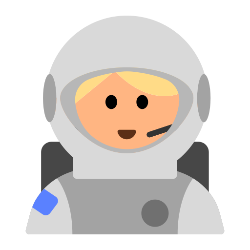 Woman Astronaut: Medium-Light Skin Tone