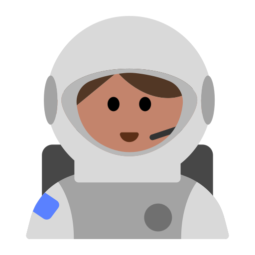 Woman Astronaut: Medium Skin Tone