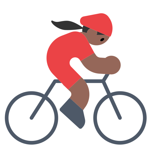Woman Biking: Medium-Dark Skin Tone