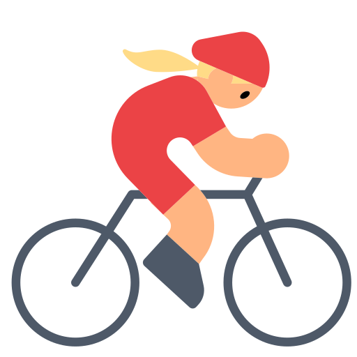 Woman Biking: Medium-Light Skin Tone