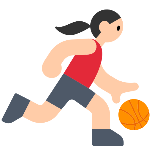 Woman Bouncing Ball: Light Skin Tone Woman Bouncing Ball: Light Skin Tone