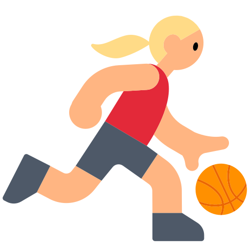 Woman Bouncing Ball: Medium-Light Skin Tone Woman Bouncing Ball: Medium-Light Skin Tone