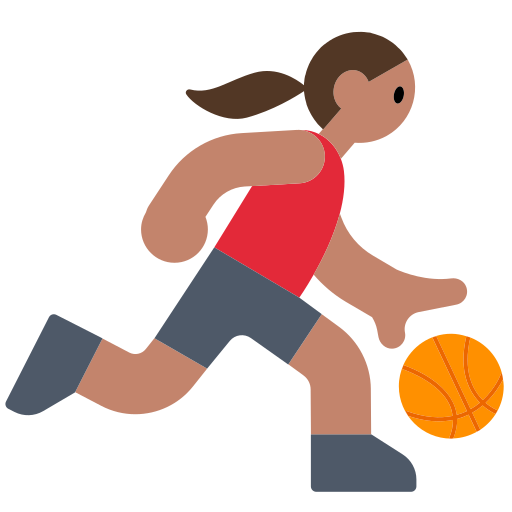 Woman Bouncing Ball: Medium Skin Tone Woman Bouncing Ball: Medium Skin Tone