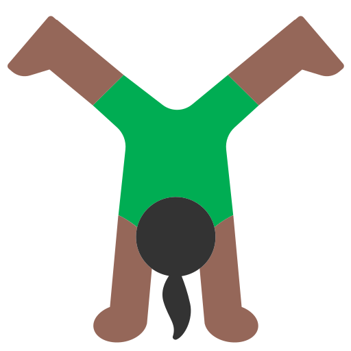 Woman Cartwheeling: Medium-Dark Skin Tone