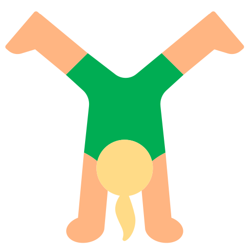 Woman Cartwheeling: Medium-Light Skin Tone