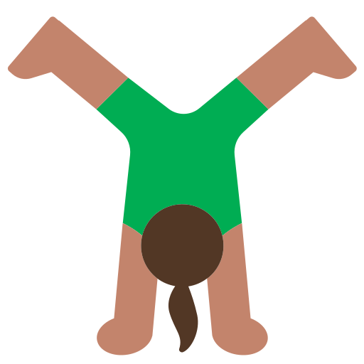 Woman Cartwheeling: Medium Skin Tone