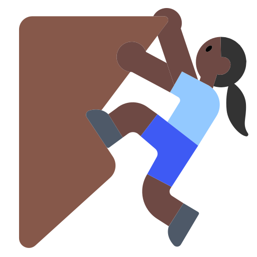 Woman Climbing: Dark Skin Tone