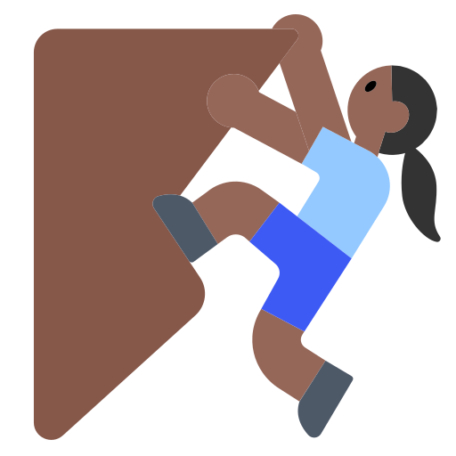Woman Climbing: Medium-Dark Skin Tone