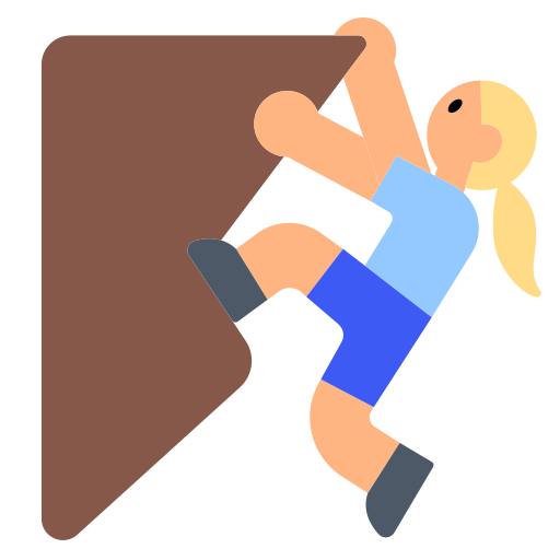 Woman Climbing: Medium-Light Skin Tone