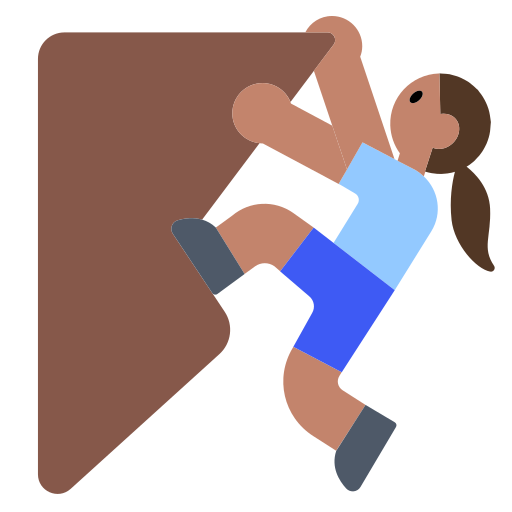 Woman Climbing: Medium Skin Tone