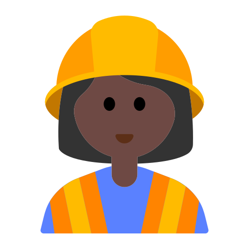 Woman Construction Worker: Dark Skin Tone