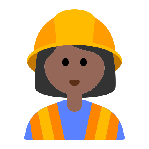 Woman Construction Worker: Medium-Dark Skin Tone