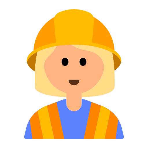 Woman Construction Worker: Medium-Light Skin Tone