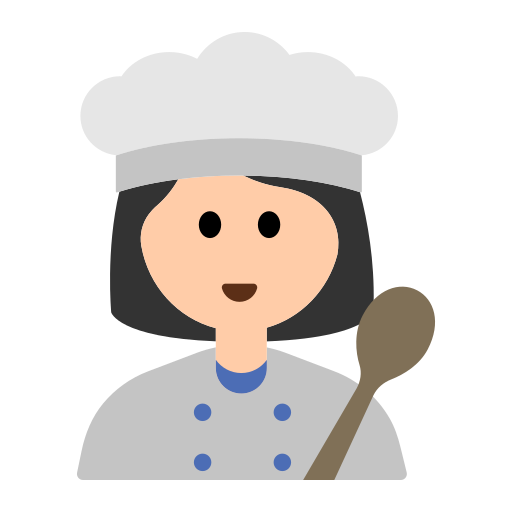 Woman Cook: Light Skin Tone