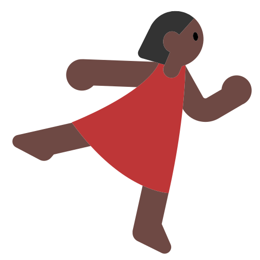 Woman Dancing: Dark Skin Tone
