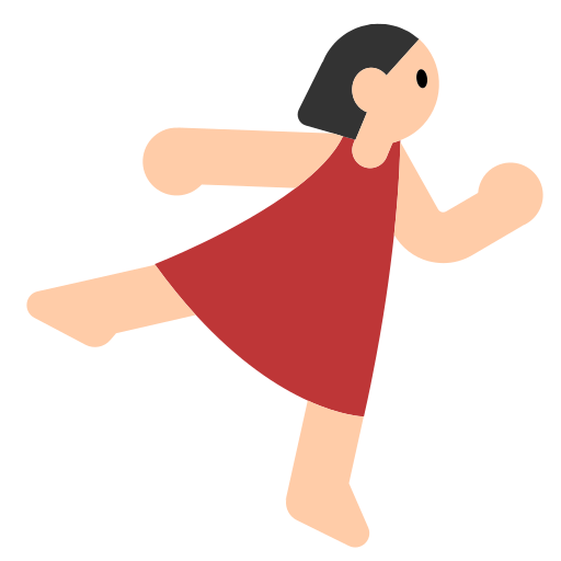 Woman Dancing: Light Skin Tone