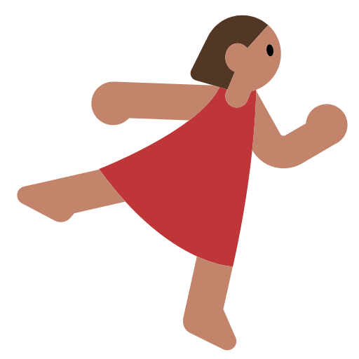 Woman Dancing: Medium Skin Tone