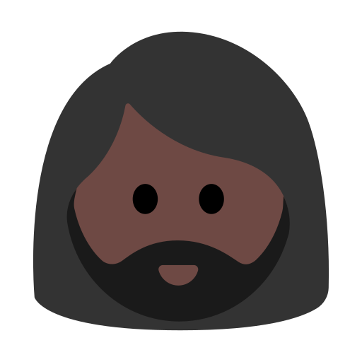 Woman: Dark Skin Tone, Beard