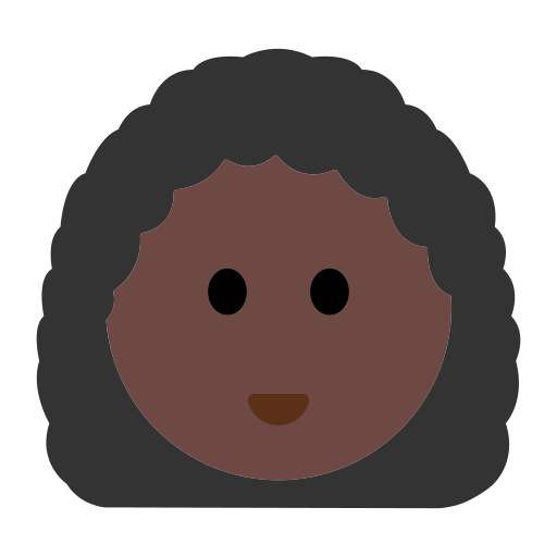 Woman: Dark Skin Tone, Curly Hair
