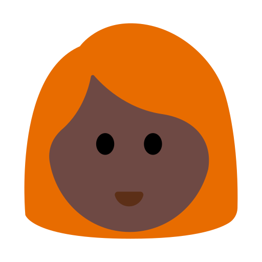 Woman: Dark Skin Tone, Red Hair