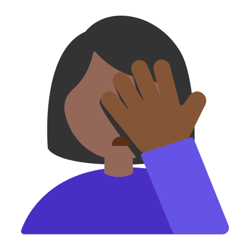 Woman Facepalming: Medium-Dark Skin Tone