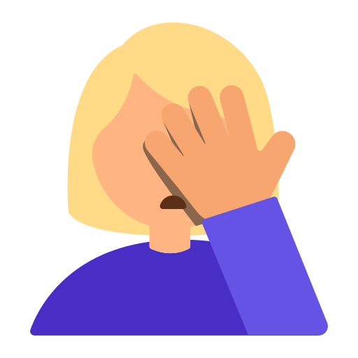 Woman Facepalming: Medium-Light Skin Tone