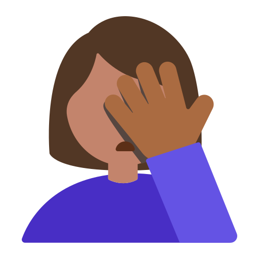 Woman Facepalming: Medium Skin Tone