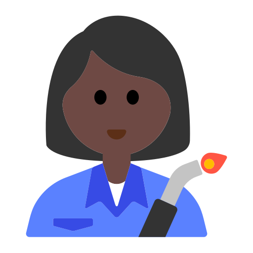 Woman Factory Worker: Dark Skin Tone