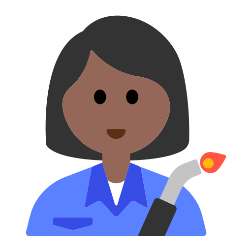 Woman Factory Worker: Medium-Dark Skin Tone