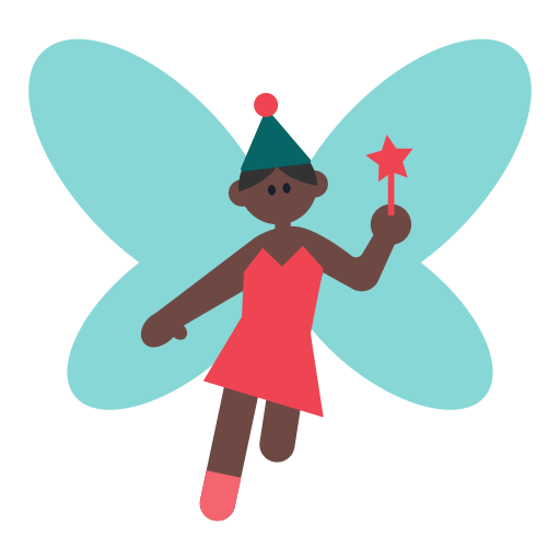 Woman Fairy: Dark Skin Tone