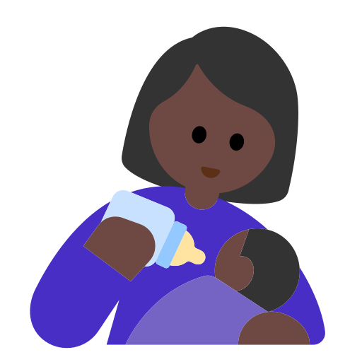 Woman Feeding Baby: Dark Skin Tone