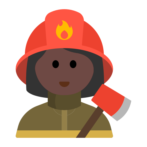 Woman Firefighter: Dark Skin Tone