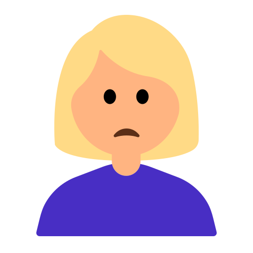 Woman Frowning: Medium-Light Skin Tone