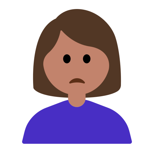 Woman Frowning: Medium Skin Tone
