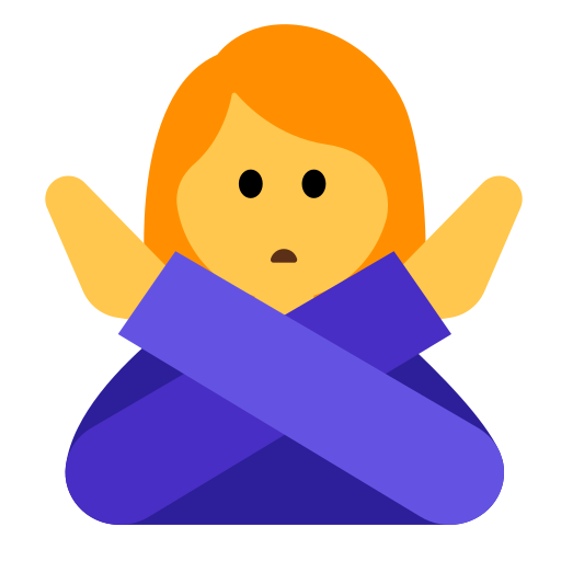 Woman Gesturing No