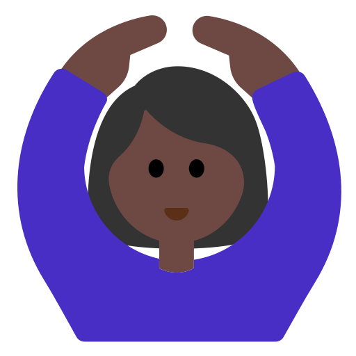 Woman Gesturing OK: Dark Skin Tone