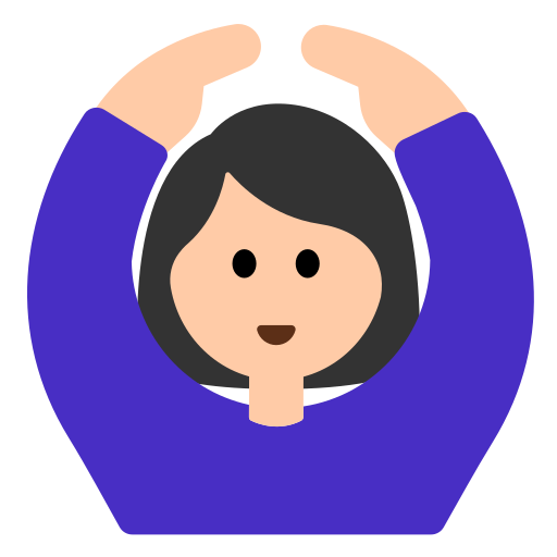 Woman Gesturing OK: Light Skin Tone