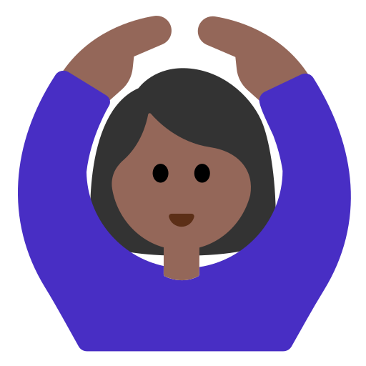 Woman Gesturing OK: Medium-Dark Skin Tone