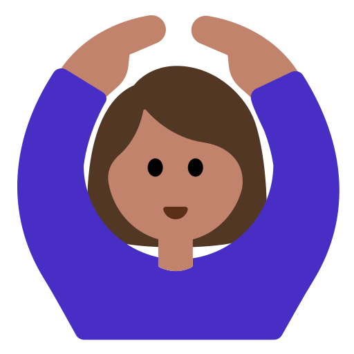 Woman Gesturing OK: Medium Skin Tone
