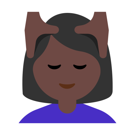 Woman Getting Massage: Dark Skin Tone
