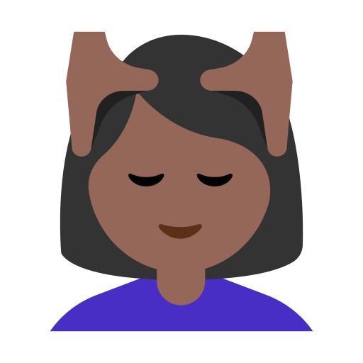 Woman Getting Massage: Medium-Dark Skin Tone