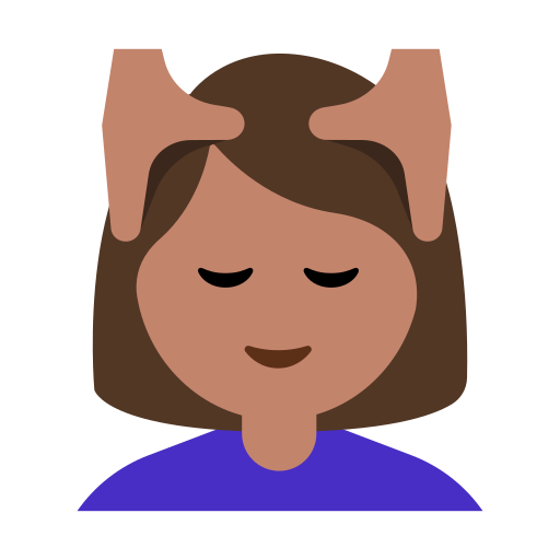 Woman Getting Massage: Medium Skin Tone