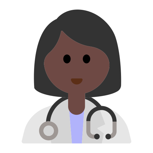 Woman Health Worker: Dark Skin Tone
