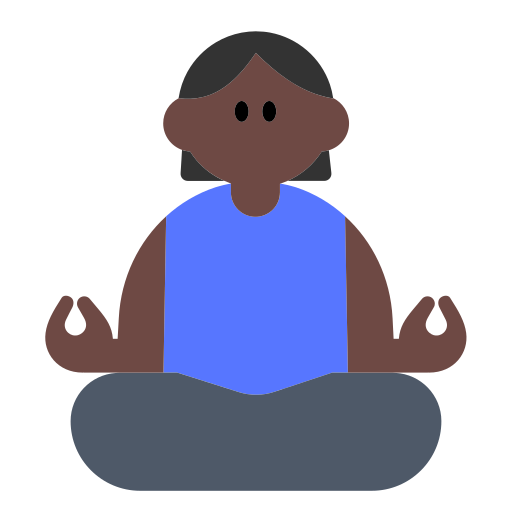 Woman in Lotus Position: Dark Skin Tone