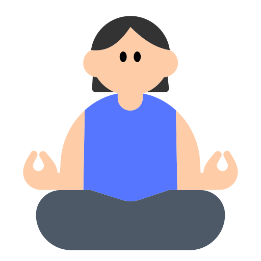Woman in Lotus Position: Light Skin Tone
