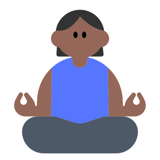 Woman in Lotus Position: Medium-Dark Skin Tone
