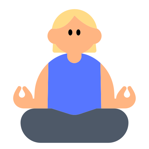 Woman in Lotus Position: Medium-Light Skin Tone