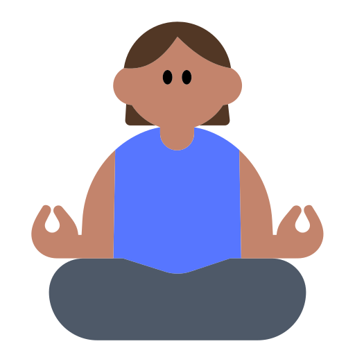 Woman in Lotus Position: Medium Skin Tone