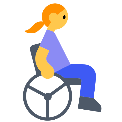 Woman in Manual Wheelchair