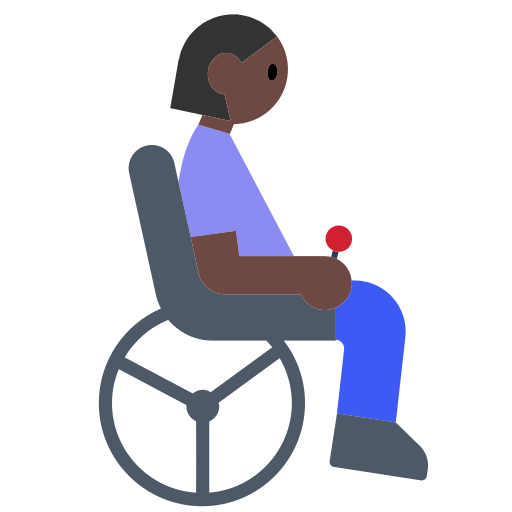 Woman in Motorized Wheelchair: Dark Skin Tone